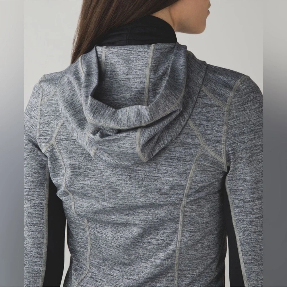 Lululemon Daily Practice Jacket Space Dye Camo Black Dark Slate / Black Sz 4